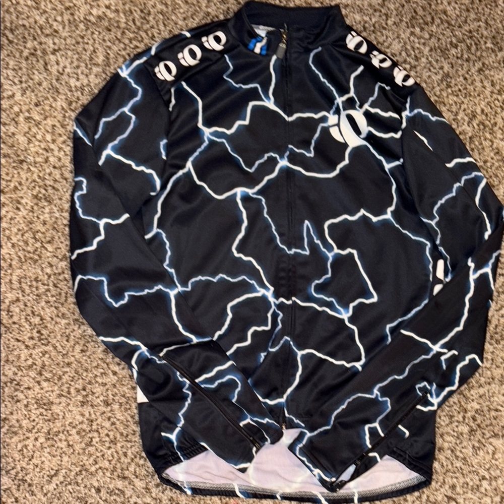 Black Lightning Print Jacket
